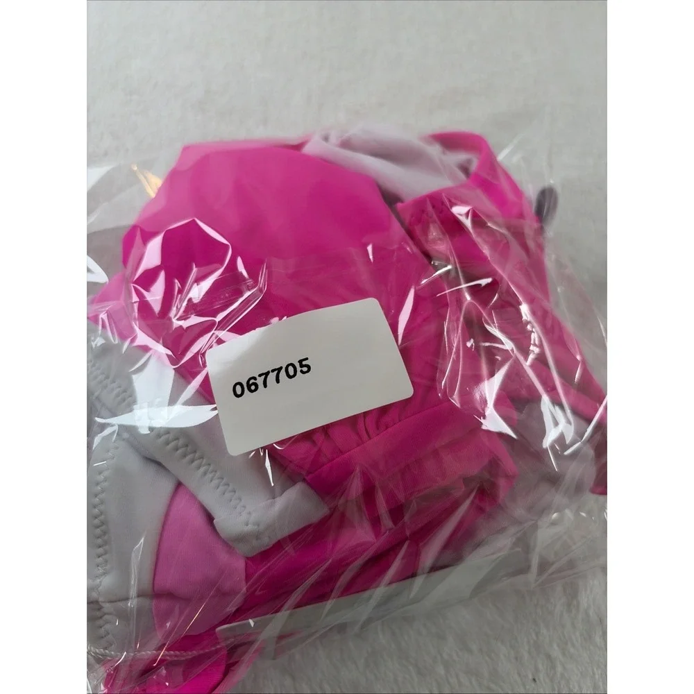Beachsissi Hot‎ Pink Bandeau Tankini Set NWT Two Piece Swimsuit Colorblock XL